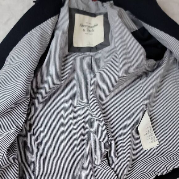 Abercrombie & Fitch Y2K Wool Blend Blazor Preppy Jacket Plaid Collar [SIZE SMALL - Picture 5 of 5